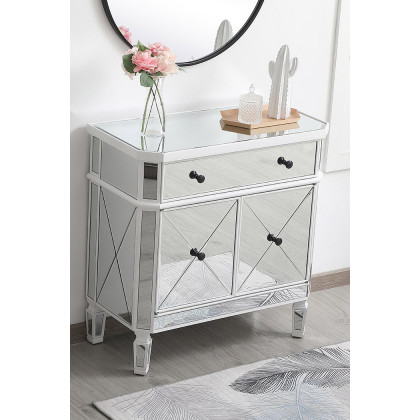 Elegant 32" Mirrored Cabinet - White (MF6-1002AW)