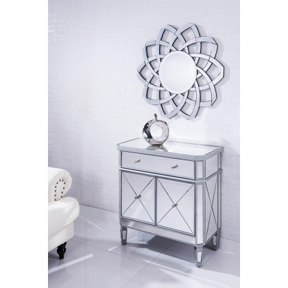 Elegant 32" Mirrored Cabinet - Silver (MF6-1002SC)