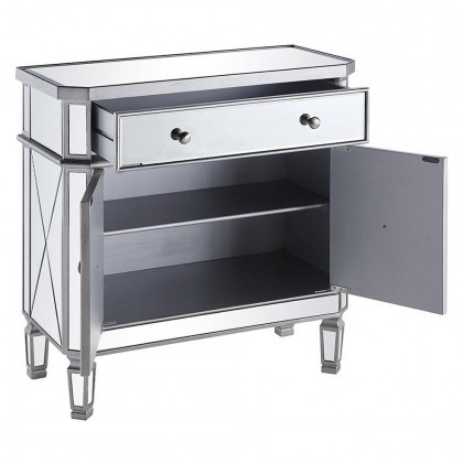 Elegant 32" Mirrored Cabinet - Silver (MF6-1002SC)