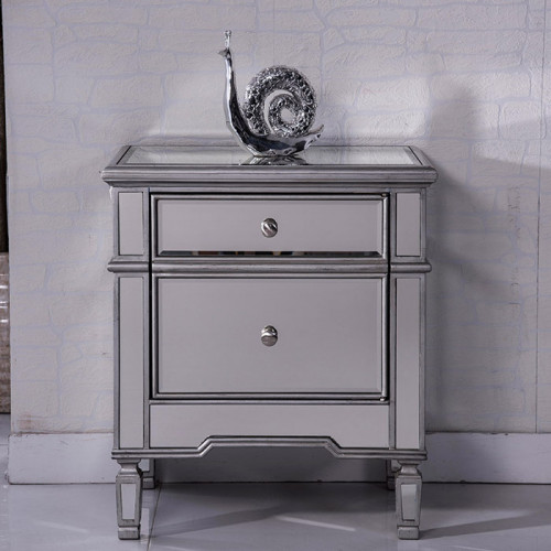 Elegant 1 Door Cabinet - Silver (MF6-1016S)