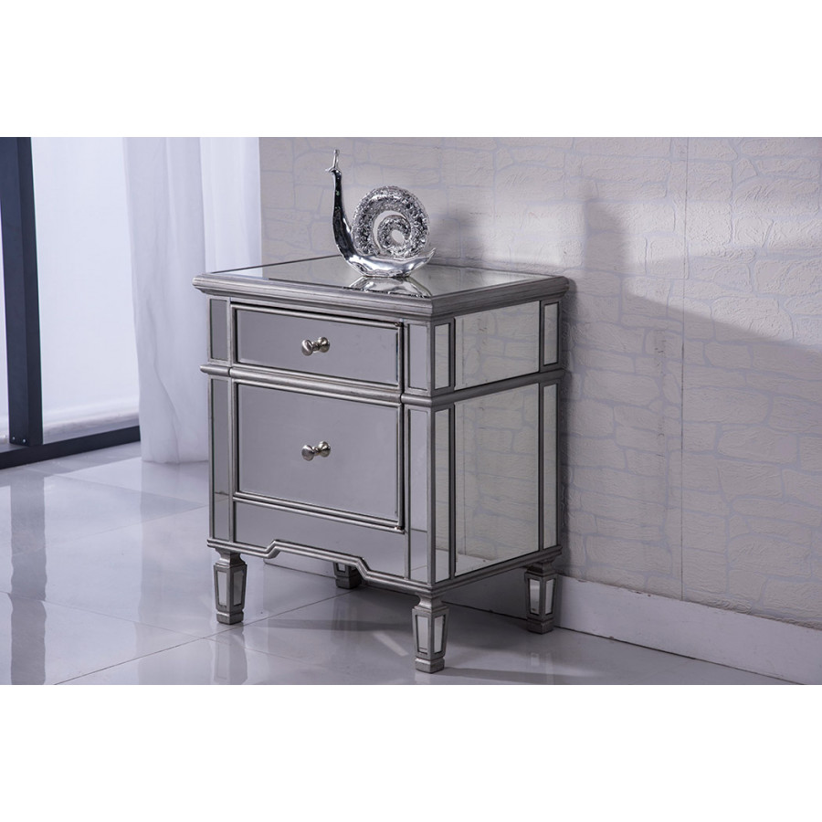 Elegant 1 Door Cabinet - Silver (MF6-1016S)