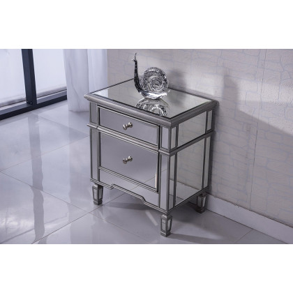 Elegant 1 Door Cabinet - Silver (MF6-1016S)