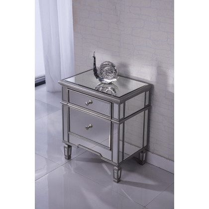 Elegant 1 Door Cabinet - Silver (MF6-1016S)