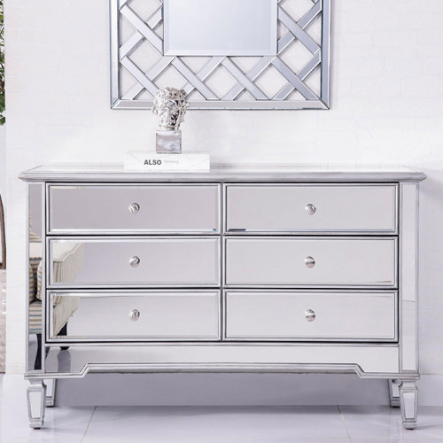Elegant 6 Drawer Dresser - Silver (MF6-1017S)