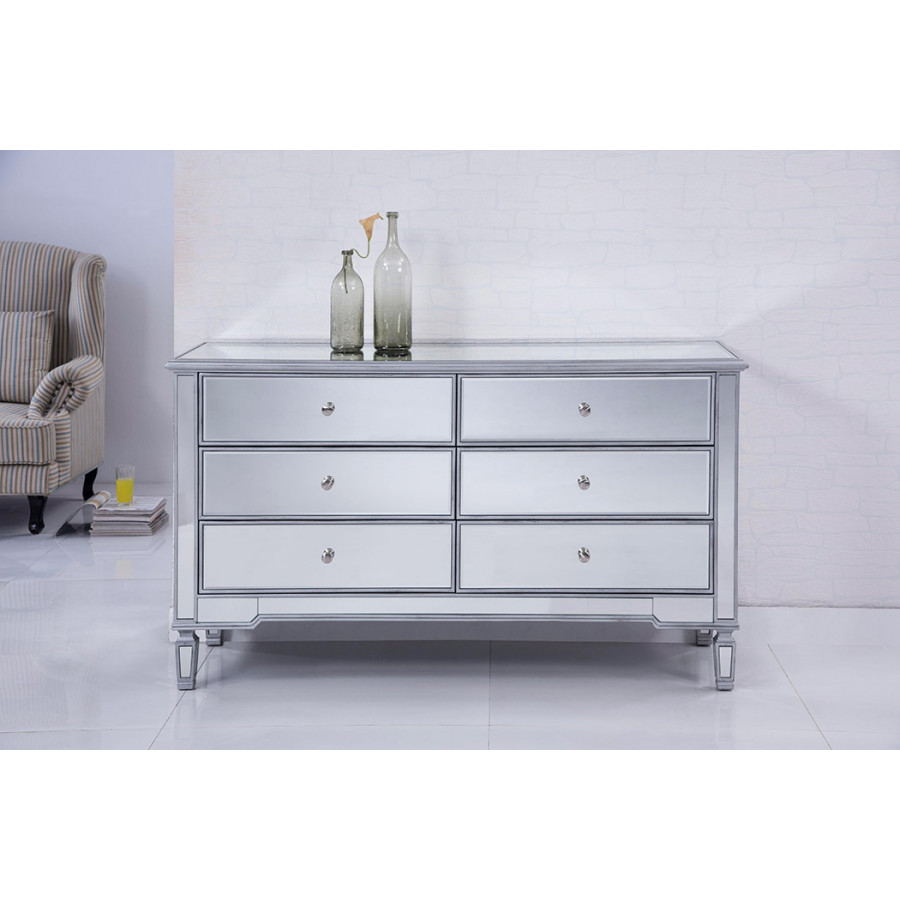Elegant 6 Drawers Cabinet - Silver (MF6-1036S)