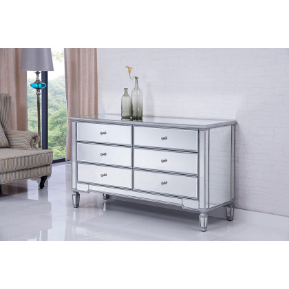 Elegant 6 Drawers Cabinet - Silver (MF6-1036S)