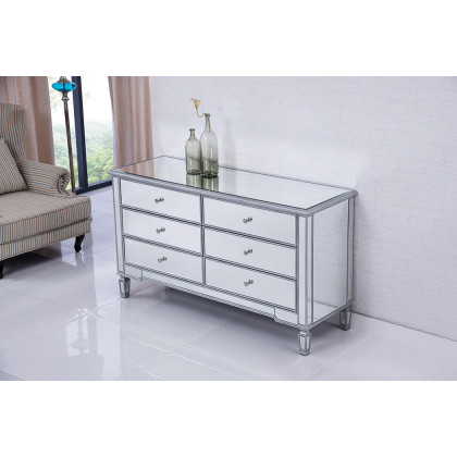 Elegant 6 Drawers Cabinet - Silver (MF6-1036S)