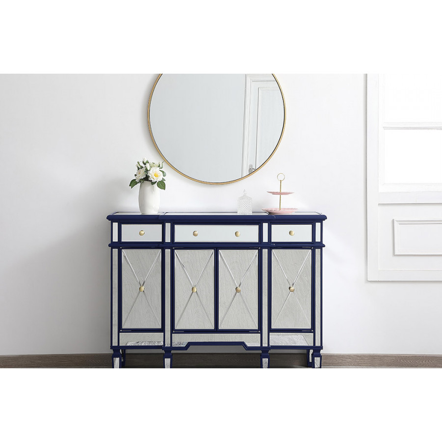 Elegant 3 Drawer 4 Door Cabinet - Blue (MF6-1111BL)