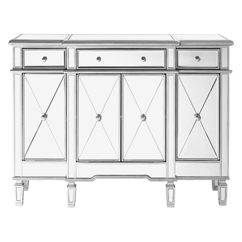 Elegant 3 Drawer 4 Door Cabinet - Silver (MF6-1111SC)