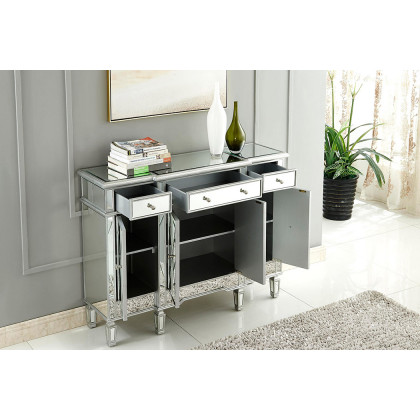 Elegant 3 Drawer 4 Door Cabinet - Silver (MF6-1111SC)