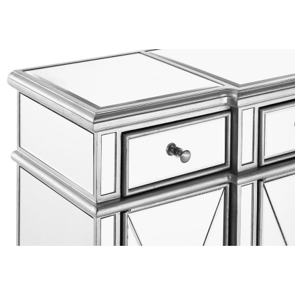 Elegant 3 Drawer 4 Door Cabinet - Silver (MF6-1111SC)