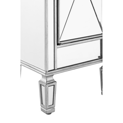 Elegant 3 Drawer 4 Door Cabinet - Silver (MF6-1111SC)