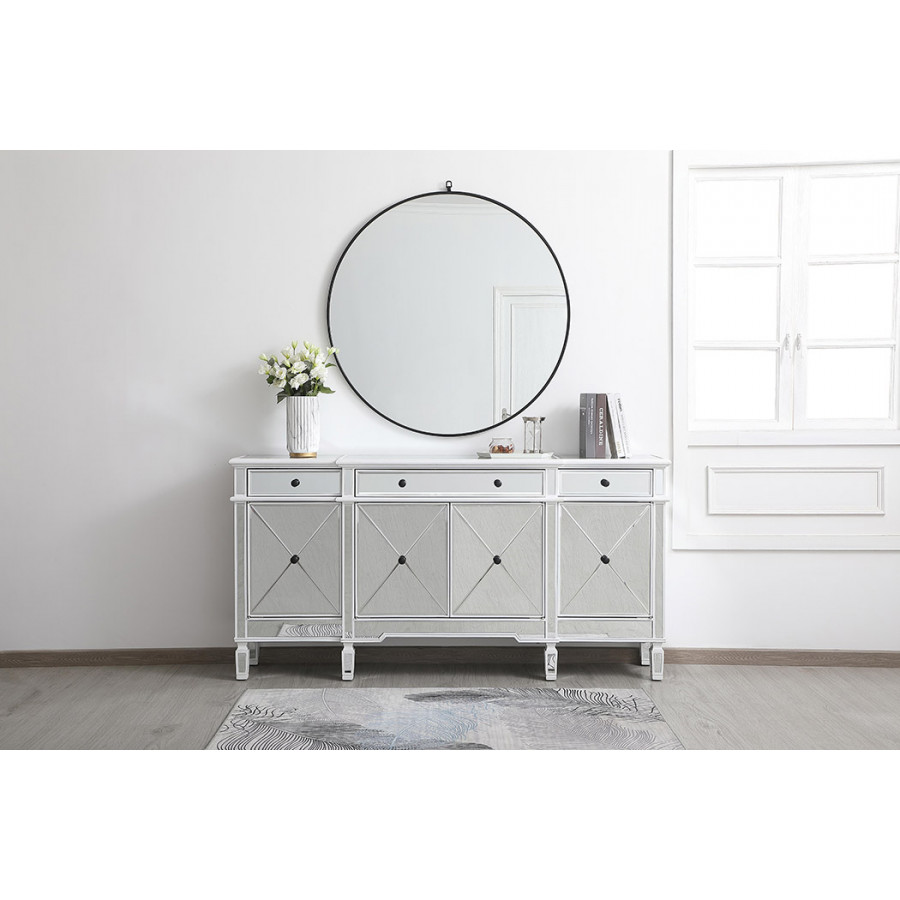 Elegant 72" Mirrored Credenza - White (MF6-2111AW)