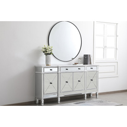 Elegant 72" Mirrored Credenza - White (MF6-2111AW)