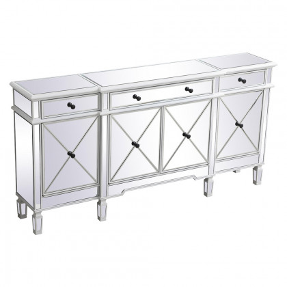 Elegant 72" Mirrored Credenza - White (MF6-2111AW)