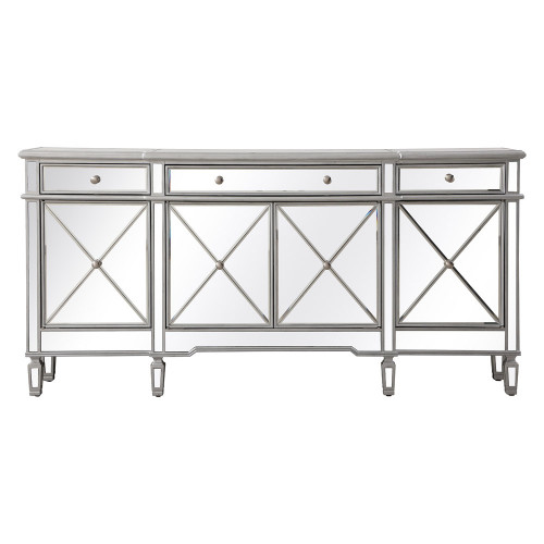 Elegant 72" Mirrored Credenza - Silver (MF6-2111SC)