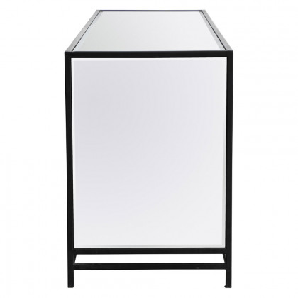 Elegant James 72" Mirrored TV Stand - Black (MF70172BK-F1)
