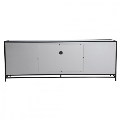 Elegant James 72" Mirrored TV Stand - Black (MF70172BK-F1)