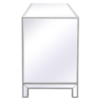 Elegant James 72" Mirrored TV Stand - Silver (MF70172S)