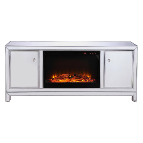 Elegant 60" Mirrored TV Stand - Silver (MF701S-F1)