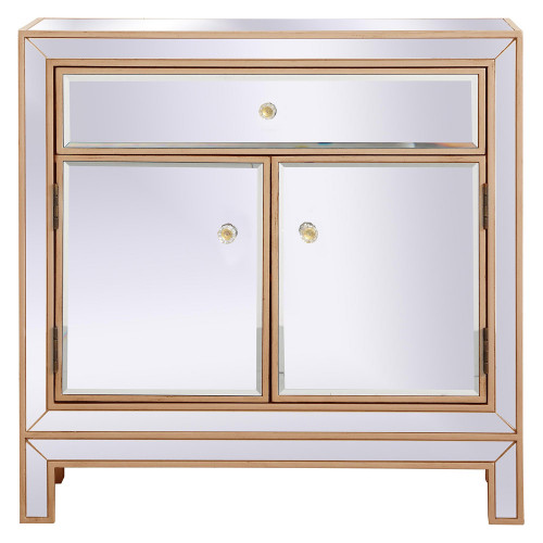 Elegant 29" Mirrored Cabinet - Gold (MF71034G)