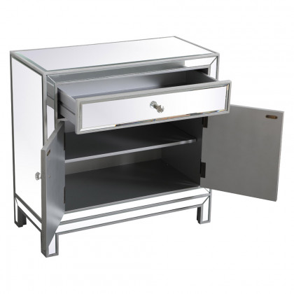 Elegant 29" Mirrored Cabinet - Silver (MF71034S)