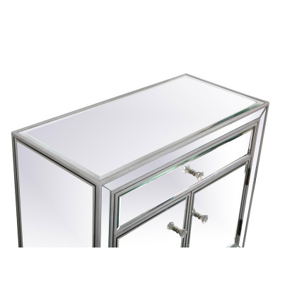 Elegant 29" Mirrored Cabinet - Silver (MF71034S)