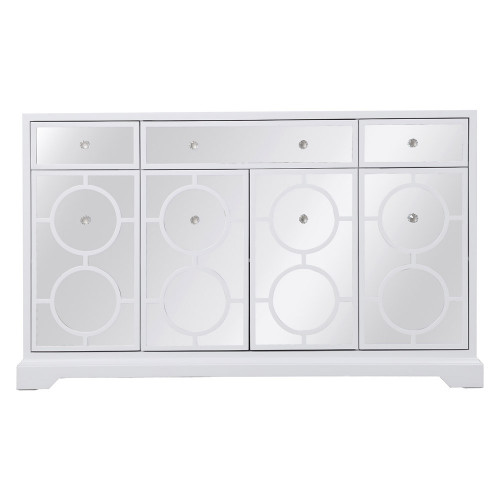 Elegant 60" Mirrored Credenza - White (MF81001WH)