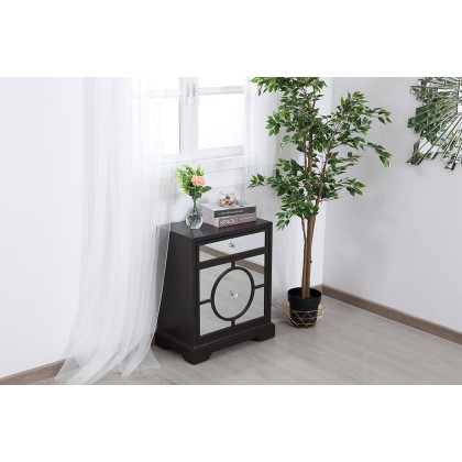 Elegant 24" Mirrored Cabinet - Dark Brown (MF81016DT)
