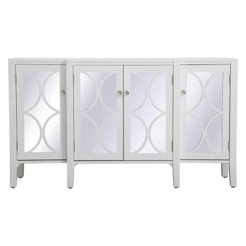 Elegant 60" Mirrored Credenza - White (MF82001WH)