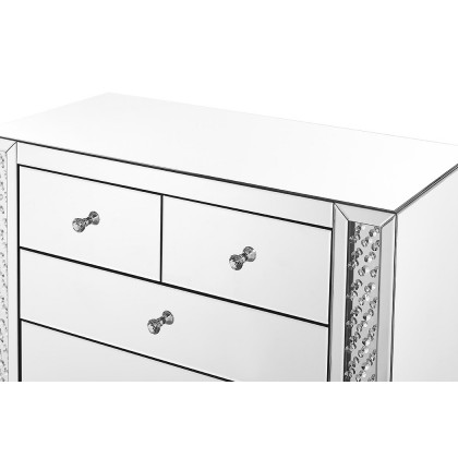 Elegant - 39.5" Crystal Five Drawers Cabinet (MF91007)