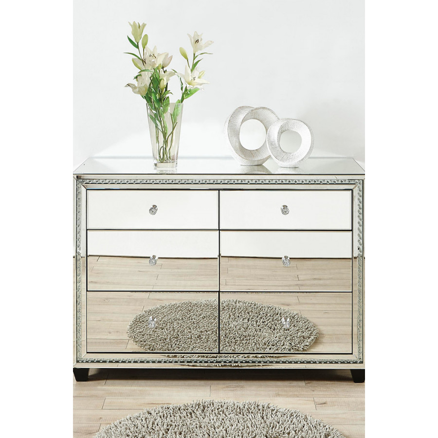 Elegant - 47" Crystal Six Drawers Cabinet (MF91011)