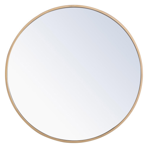Elegant Wall Mirror - Brass, L 24" (MR4032BR)