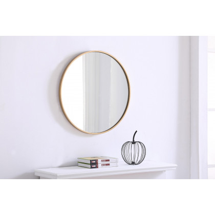 Elegant Wall Mirror - Brass, L 24" (MR4032BR)