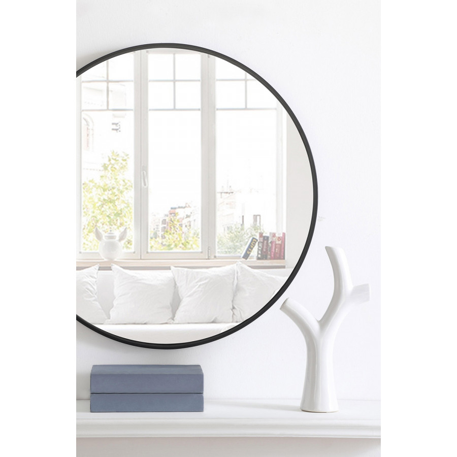 Elegant Wall Mirror - Black, L 28" (MR4034BK)