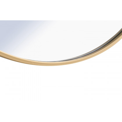 Elegant Wall Mirror - Brass, L 28" (MR4035BR)