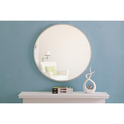 Elegant Wall Mirror - Silver, L 28" (MR4036S)