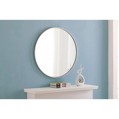 Elegant Wall Mirror - Silver, L 28" (MR4036S)
