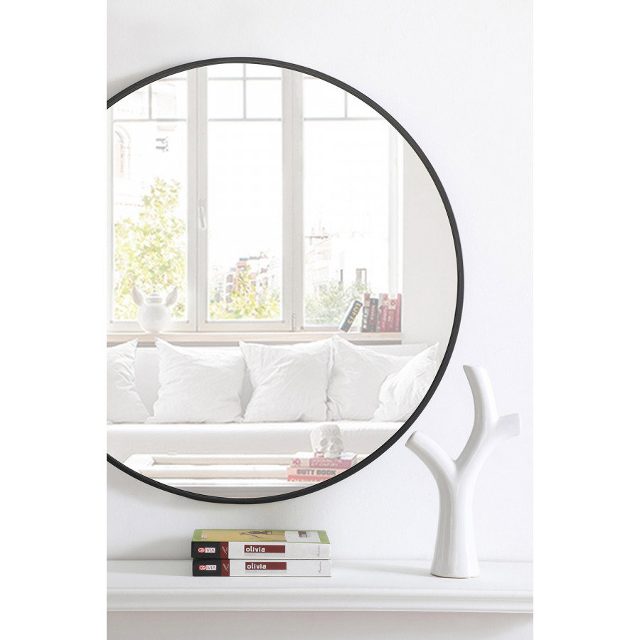 Elegant Wall Mirror - Black, L 32" (MR4037BK)