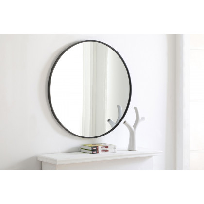 Elegant Wall Mirror - Black, L 32" (MR4037BK)