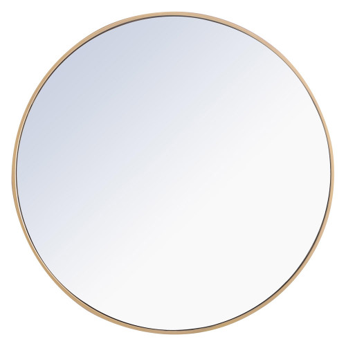 Elegant Wall Mirror - Brass, L 32" (MR4038BR)
