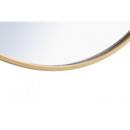 Elegant Wall Mirror - Brass, L 32" (MR4038BR)