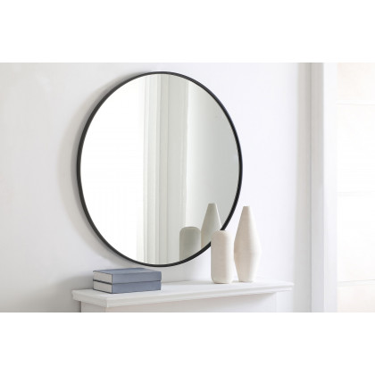 Elegant Wall Mirror - Black, L 36" (MR4041BK)