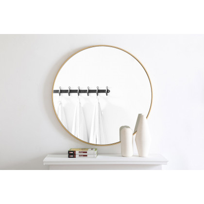 Elegant Wall Mirror - Brass, L 36" (MR4042BR)