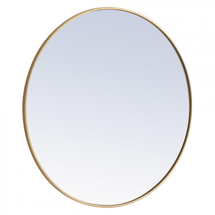 Elegant Wall Mirror - Brass, L 36" (MR4042BR)