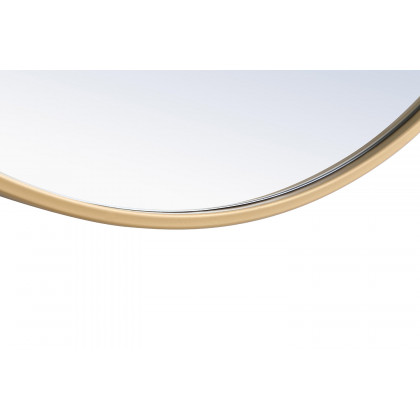 Elegant Wall Mirror - Brass, L 36" (MR4042BR)