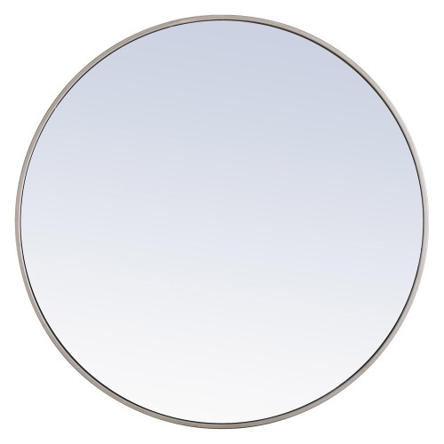 Elegant Wall Mirror - Silver, L 36" (MR4043S)