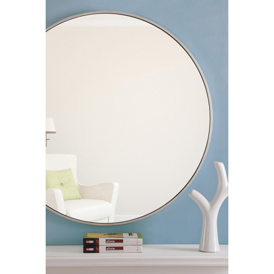Elegant Wall Mirror - Silver, L 36" (MR4043S)
