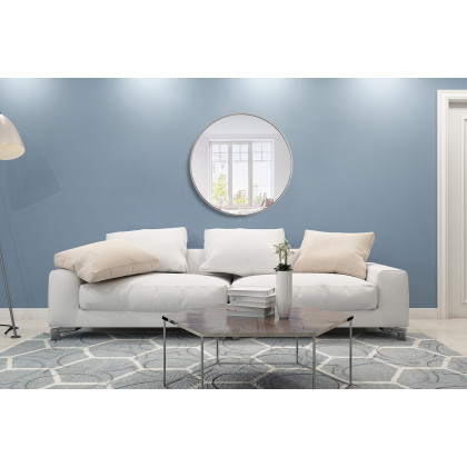 Elegant Wall Mirror - Silver, L 36" (MR4043S)