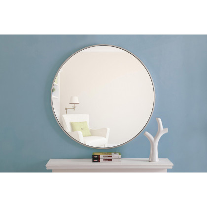 Elegant Wall Mirror - Silver, L 36" (MR4043S)